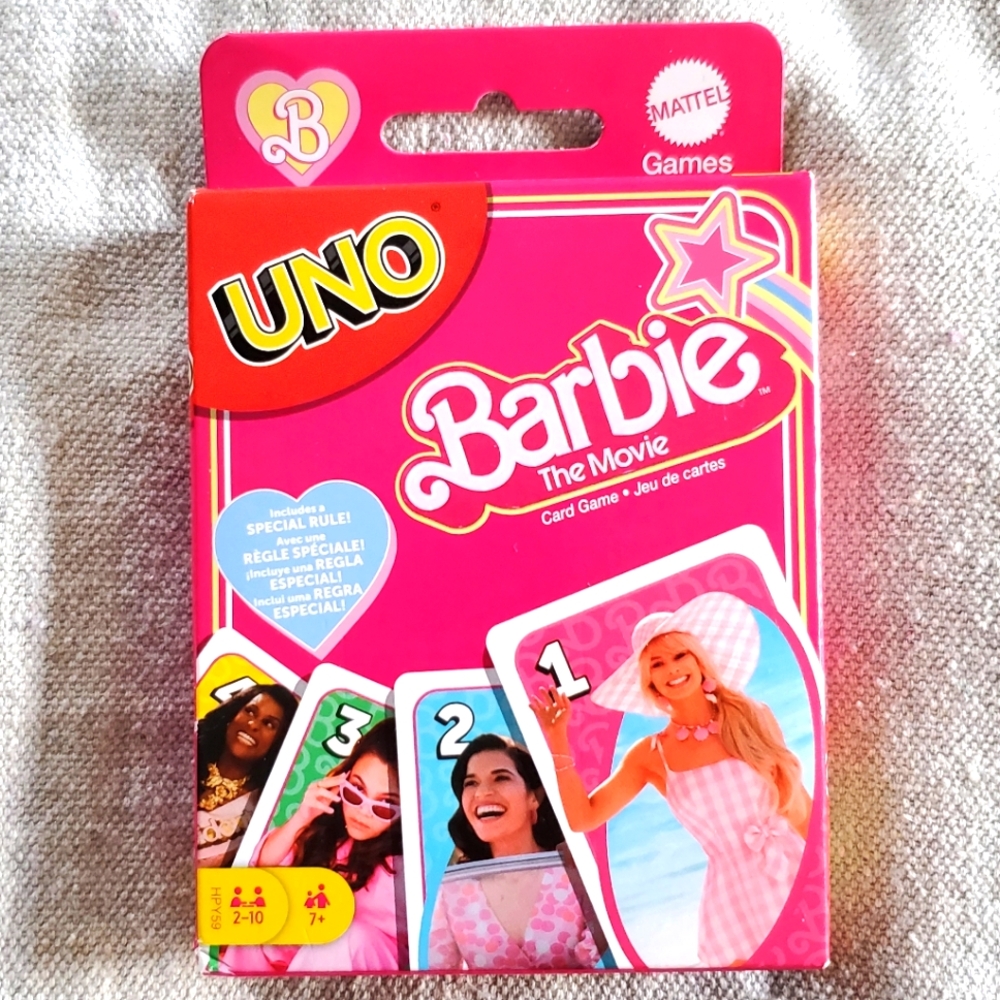 Barbie Movie Uno Game, NEW